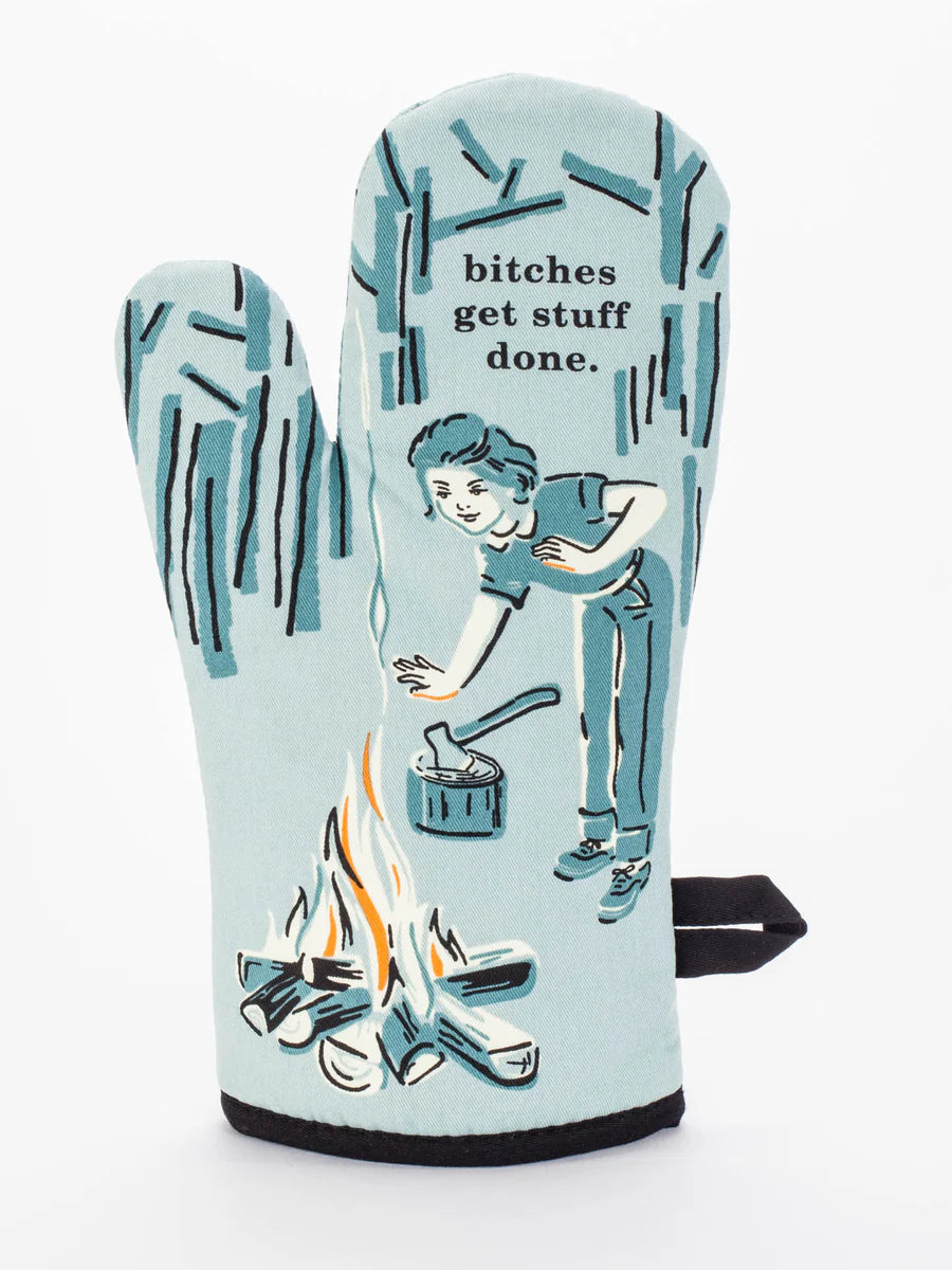 Blue Q Oven Mitt | Bitches Get Stuff Done