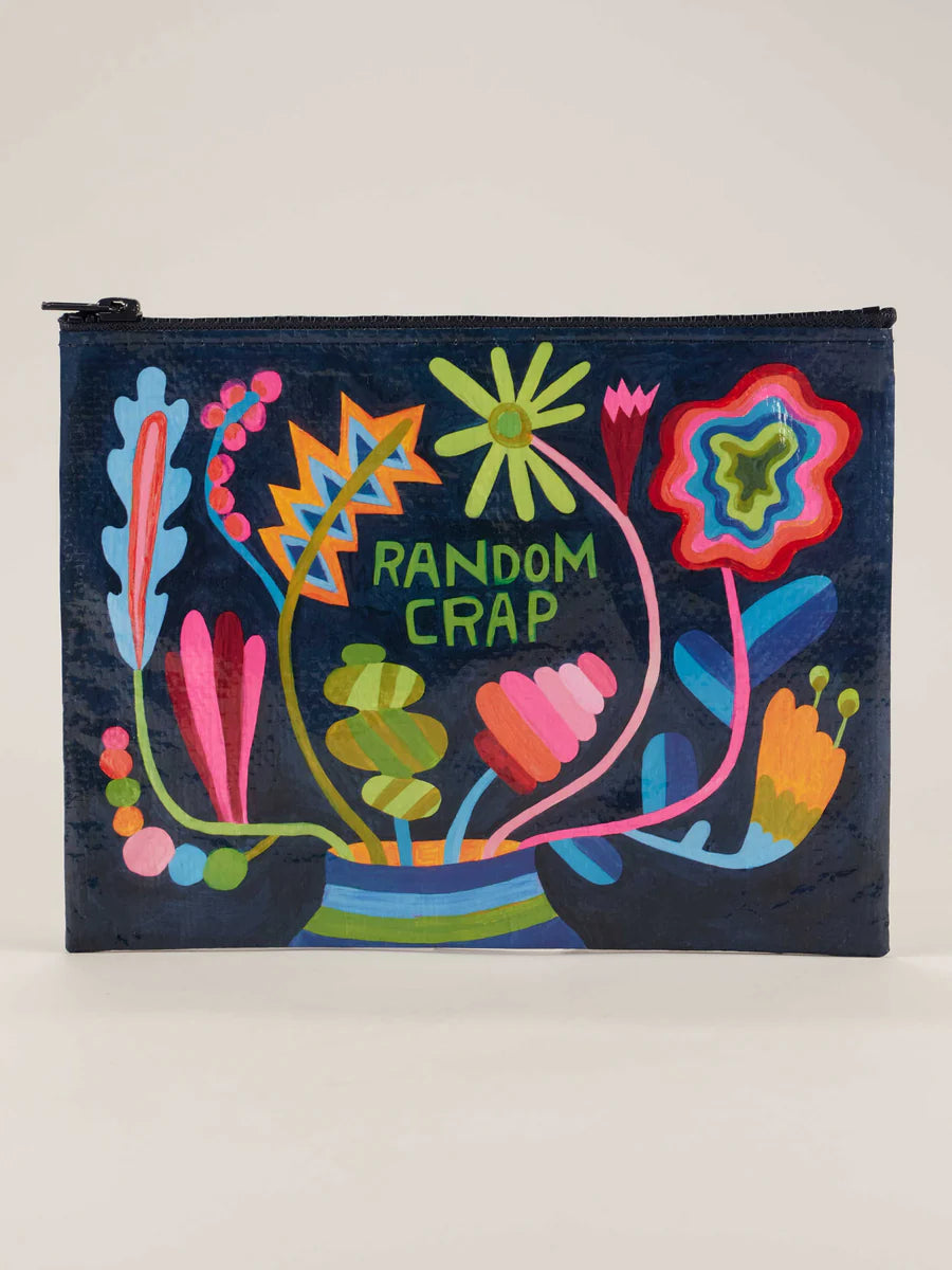 Blue Q | Zipper Pouch | Floral Random Crap
