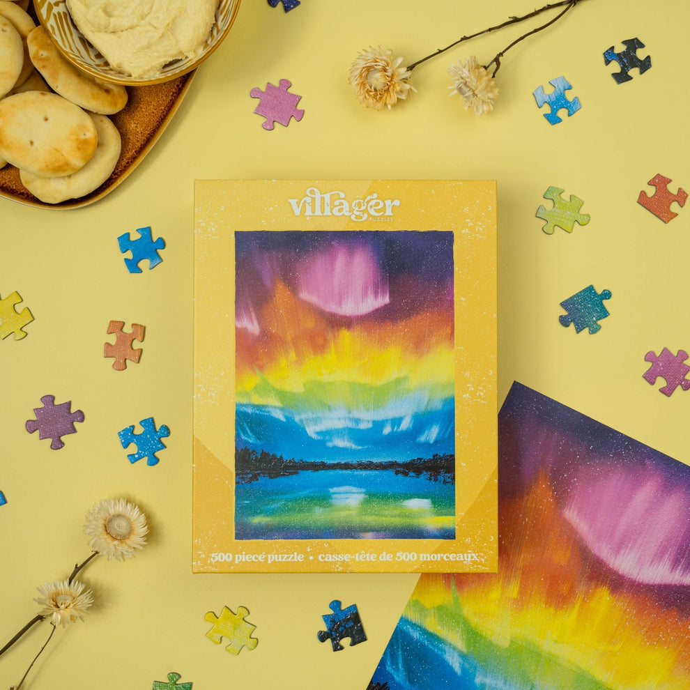 Villager | Rainbow Northern Lights 500 piece puzzle