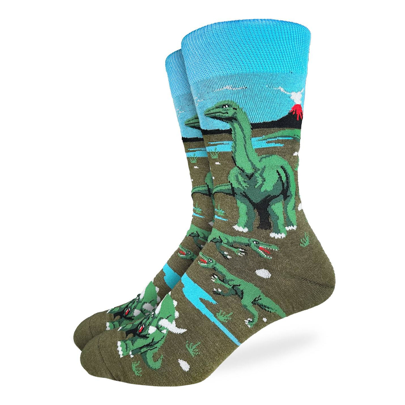 Good Luck Sock | Men's Crew | Dinosaur World