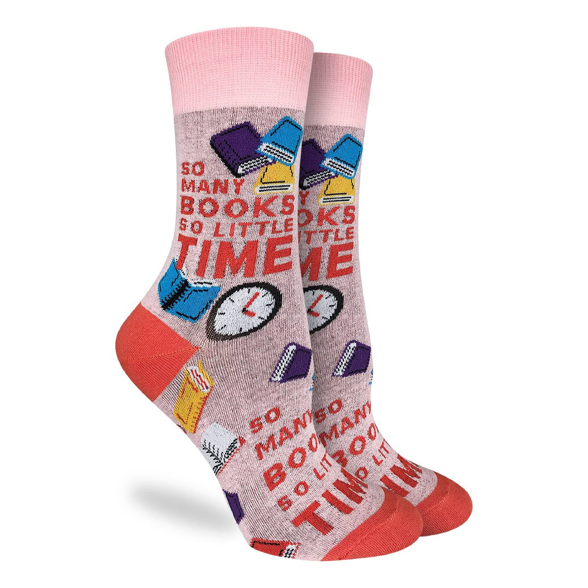 Good Luck Sock | Women's Crew | So Many Books, So Little Time