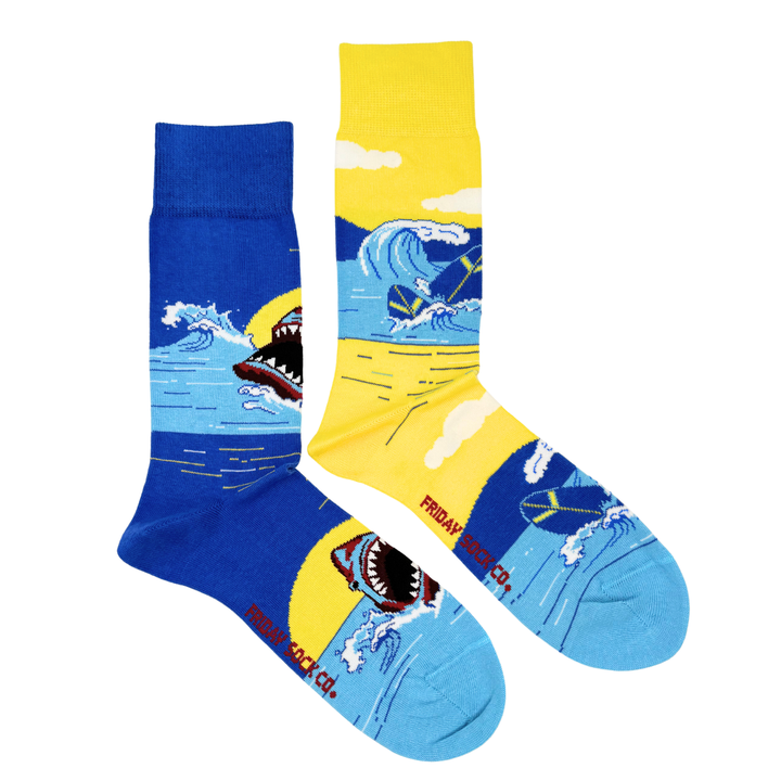 Friday Sock Co. | Men's Socks | Shark & Surfboard