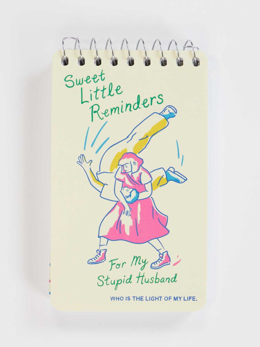 Blue Q Spiral Notebook | Sweet Little Reminders For My Stupid Husband