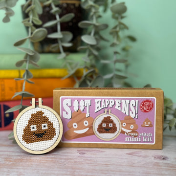 Sh**t happens! Mini Matchbox Cross Stitch Kit