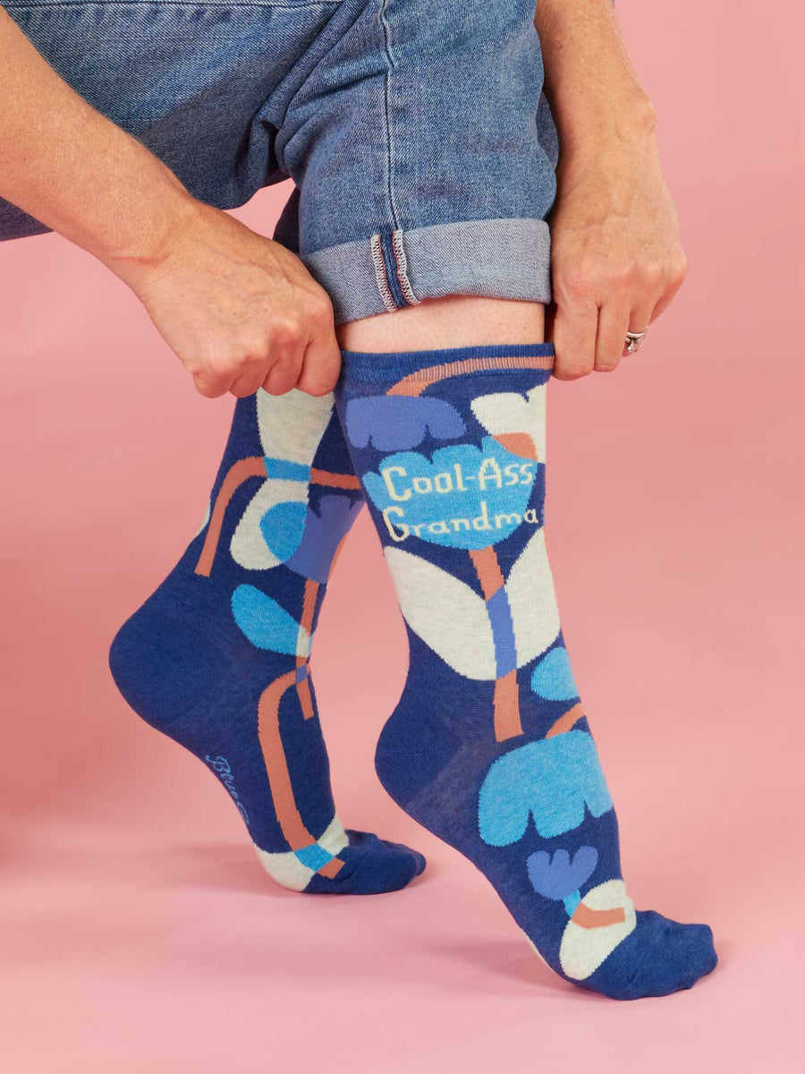 Blue Q | Women's Crew Socks | Cool-Ass Grandma