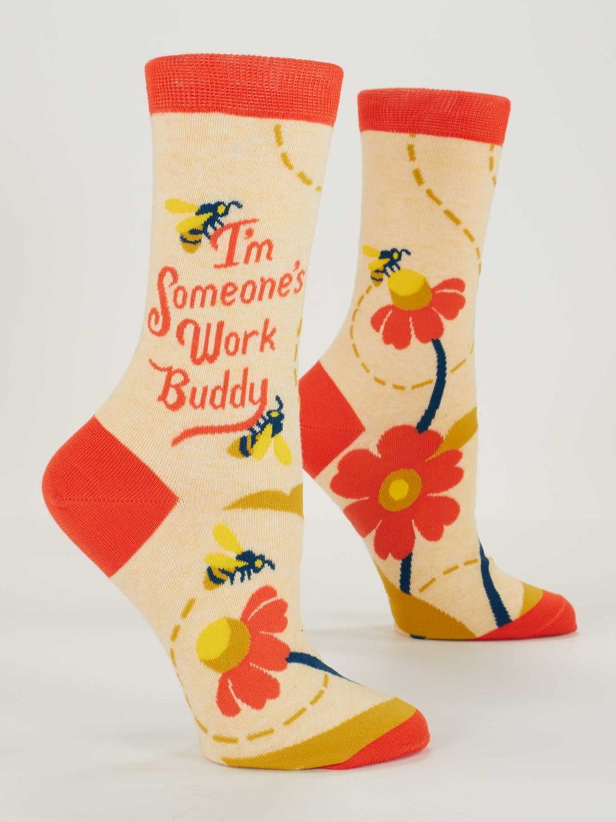 Blue Q | Women's Crew Socks | I'm Someone's Work Buddy