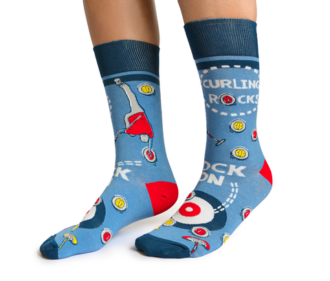 Uptown Sox | Men's Crew Socks | Curling Rocks