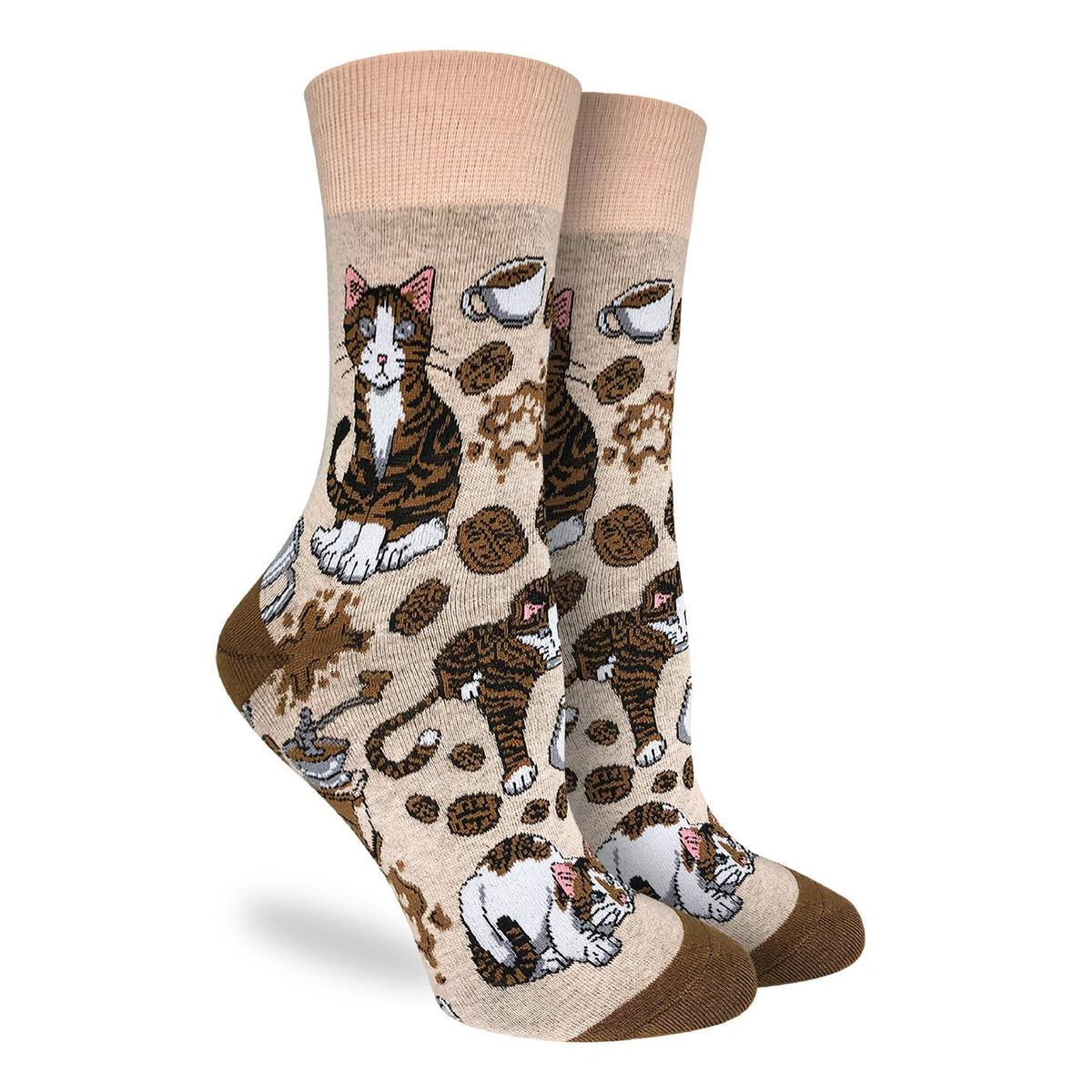 Good Luck Sock | Women's Crew | Cats and Coffee