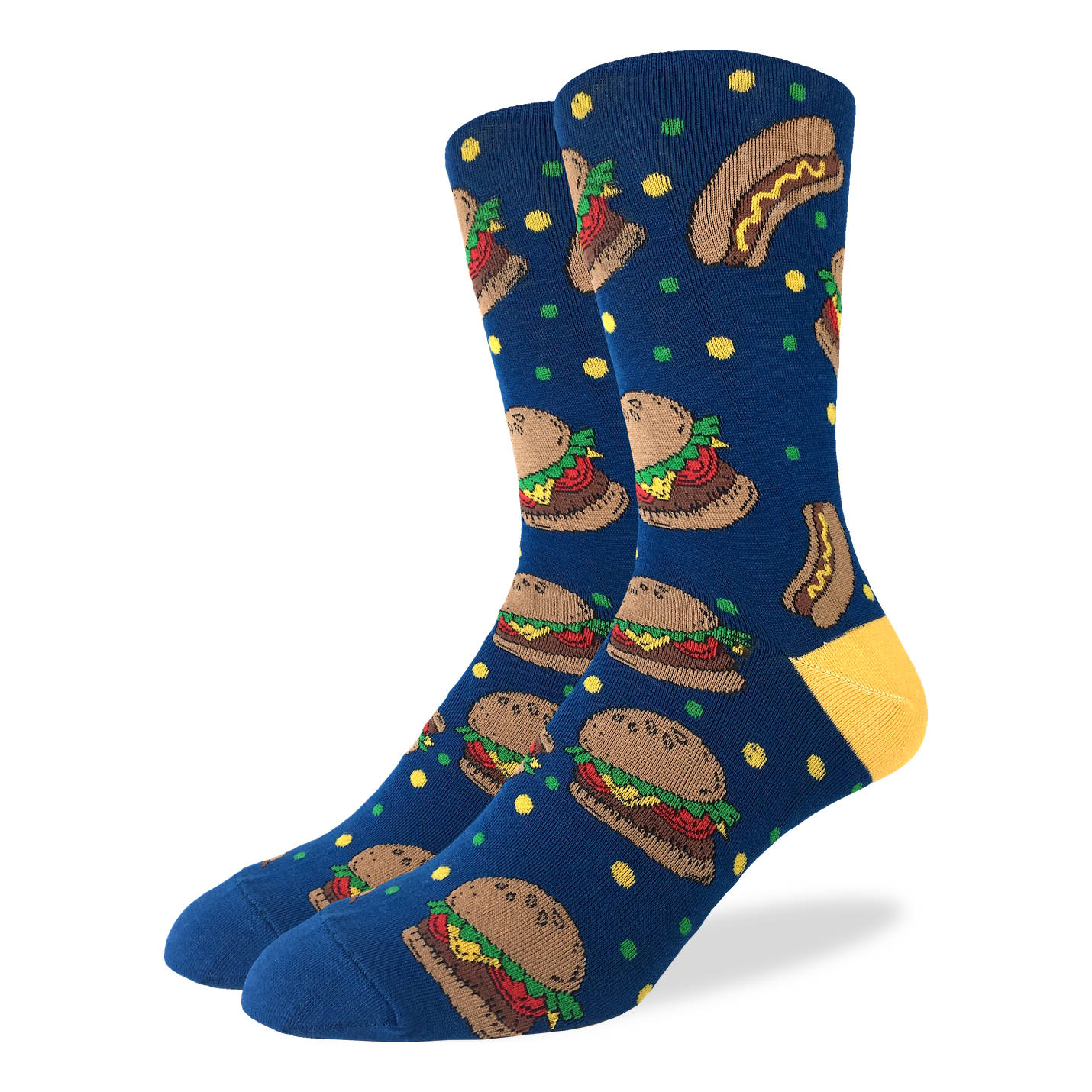 Good Luck Sock | Men's Crew | Burgers & Hotdogs Good Luck Sock - Oscar & Libby's