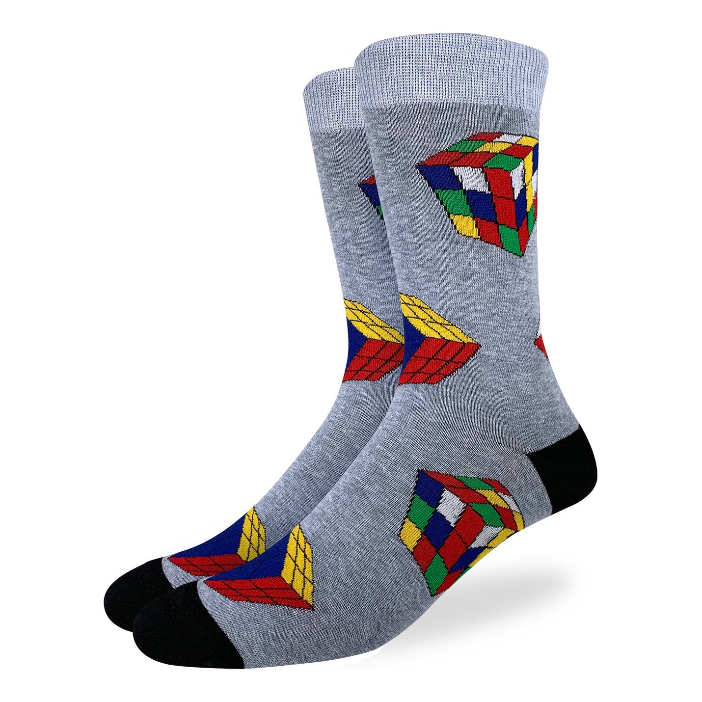 Good Luck Sock | Men's Crew | Rubik's Cube Good Luck Sock - Oscar & Libby's