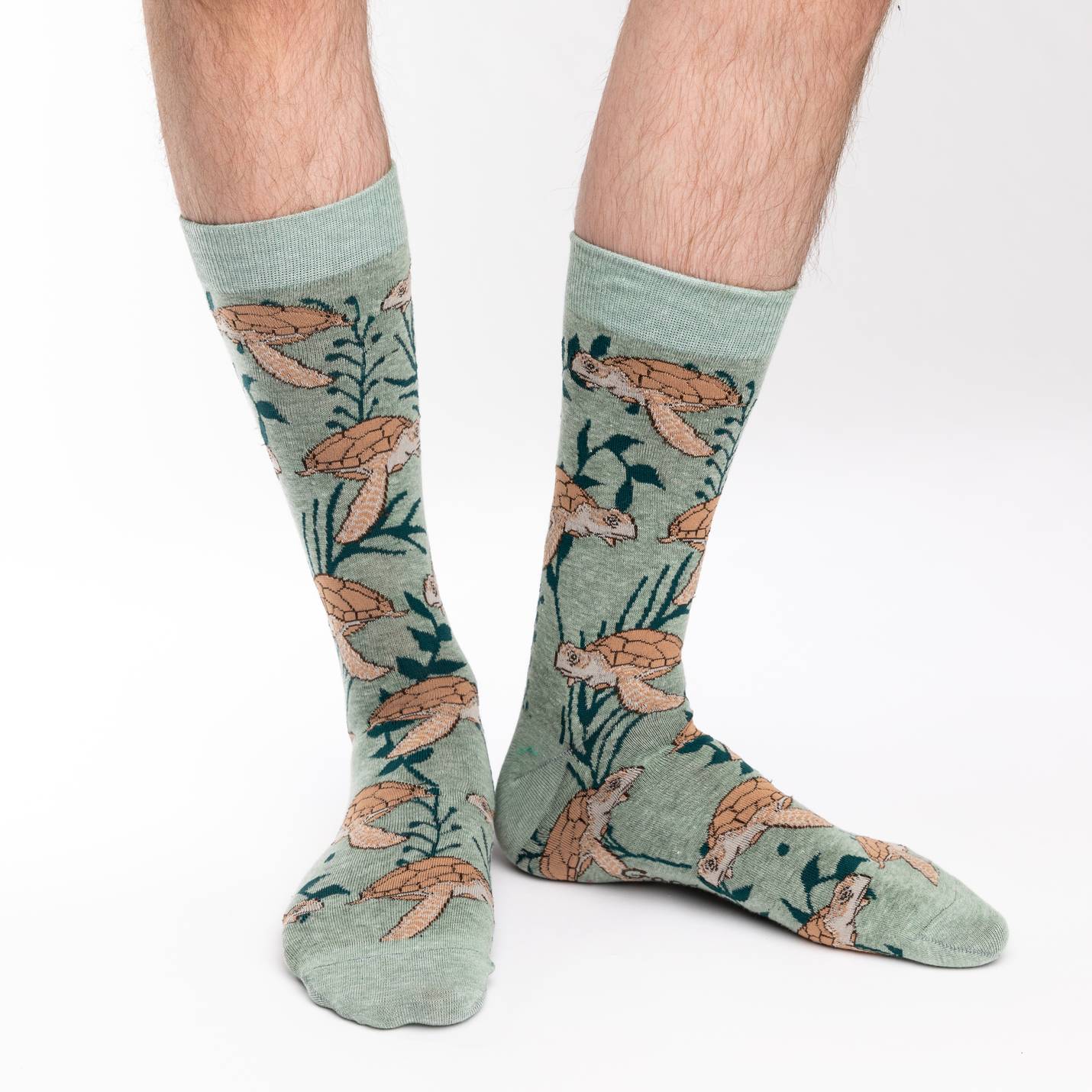 Good Luck Sock | Men's Crew | Sea Turtle Good Luck Sock - Oscar & Libby's