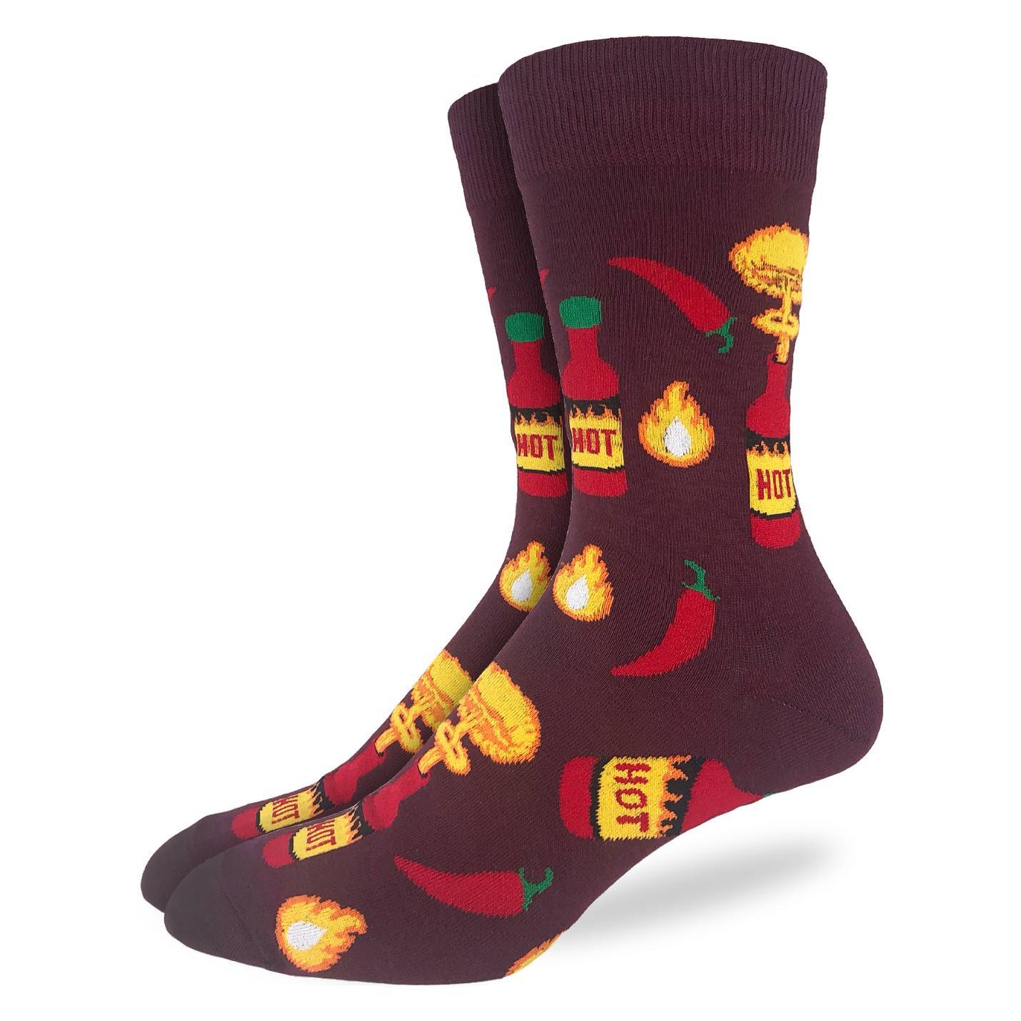 Good Luck Sock | Men's Crew | Hot Sauce Good Luck Sock - Oscar & Libby's