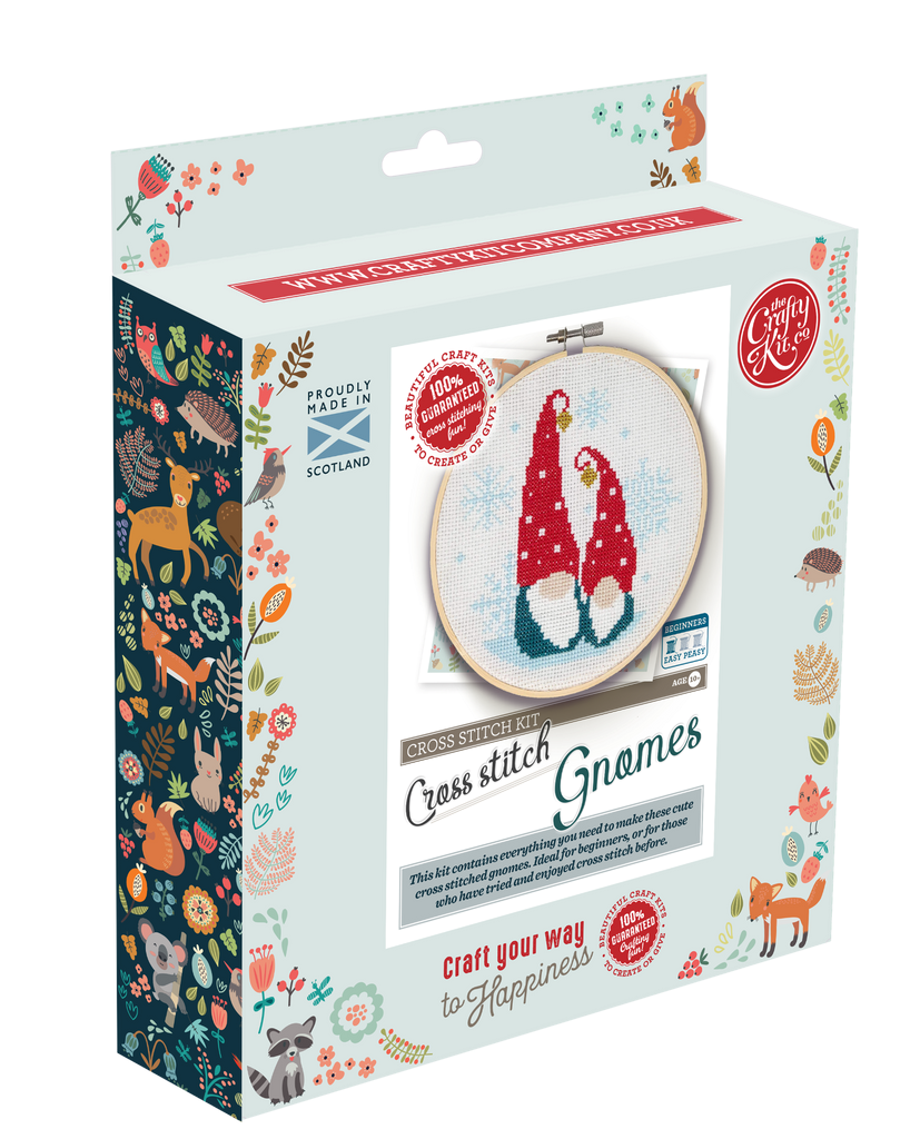 Nordic Gnomes Cross Stitch Kit - Oscar & Libby's