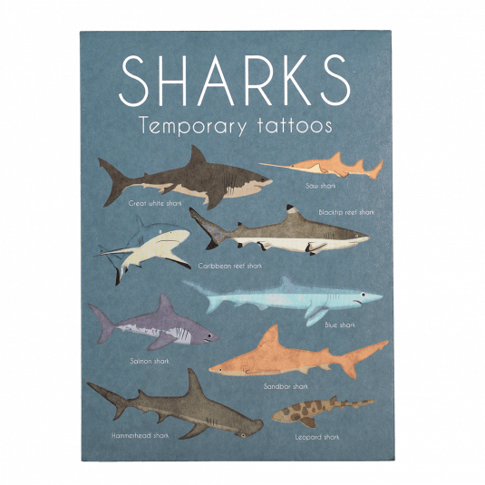 Temporary Tattoos | Sharks - Oscar & Libby's
