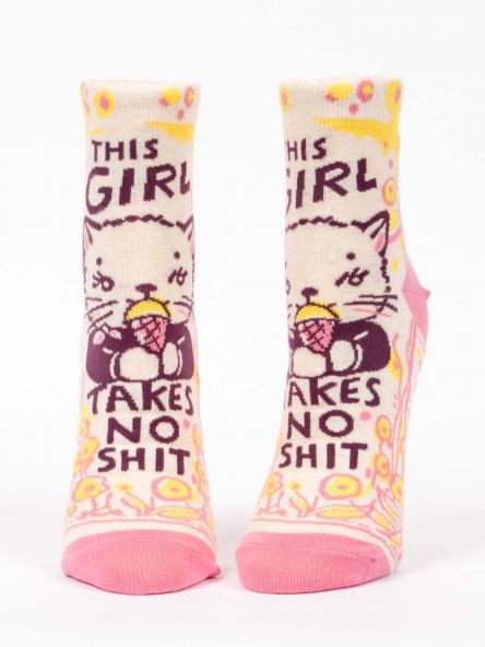 Blue Q | Women's Ankle Socks | This Girl Takes No Shit Blue Q - Oscar & Libby's
