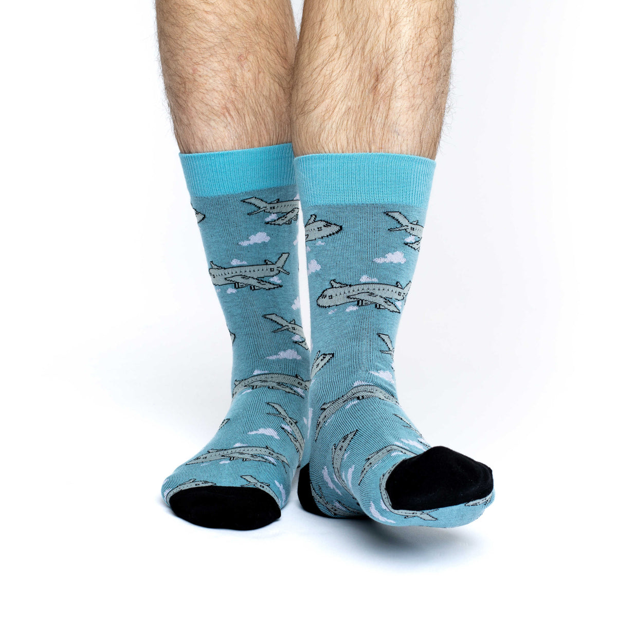 Good Luck Sock | Men's Crew | Jumbo Jet Airplanes