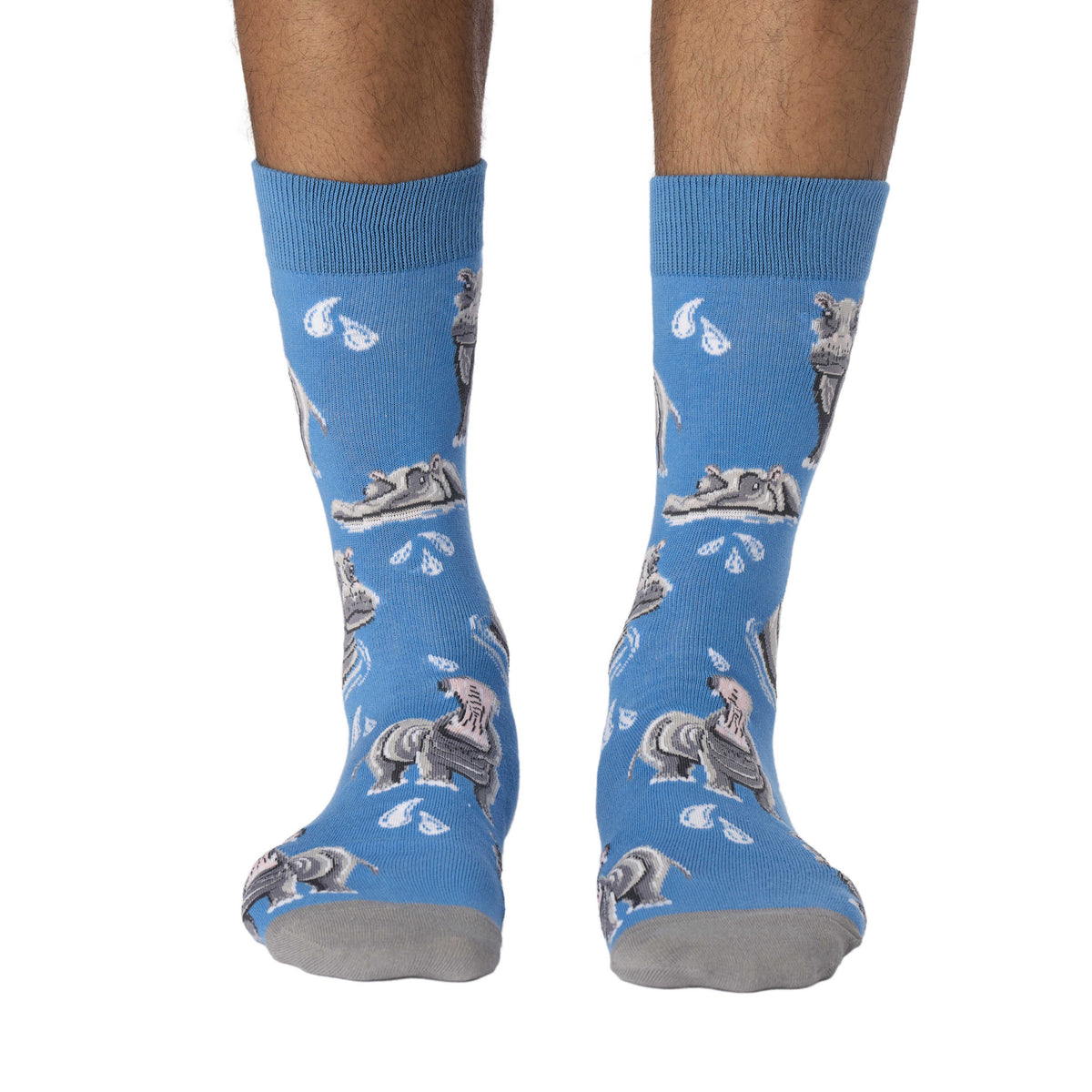 Good Luck Sock | Men's Crew | Hippopotamus