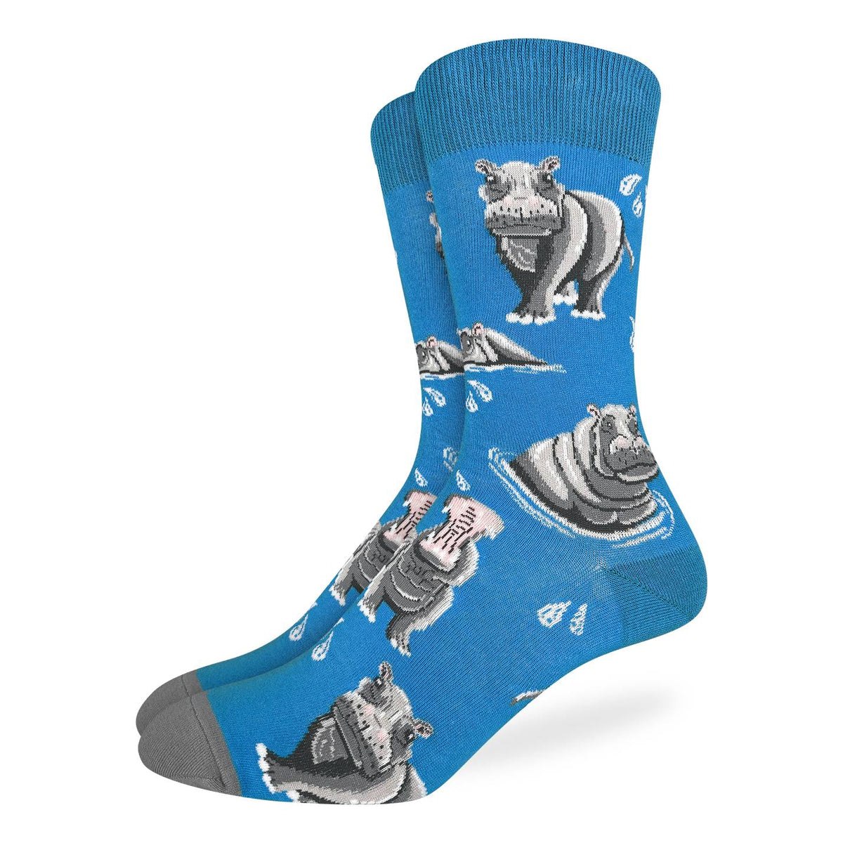 Good Luck Sock | Men's Crew | Hippopotamus