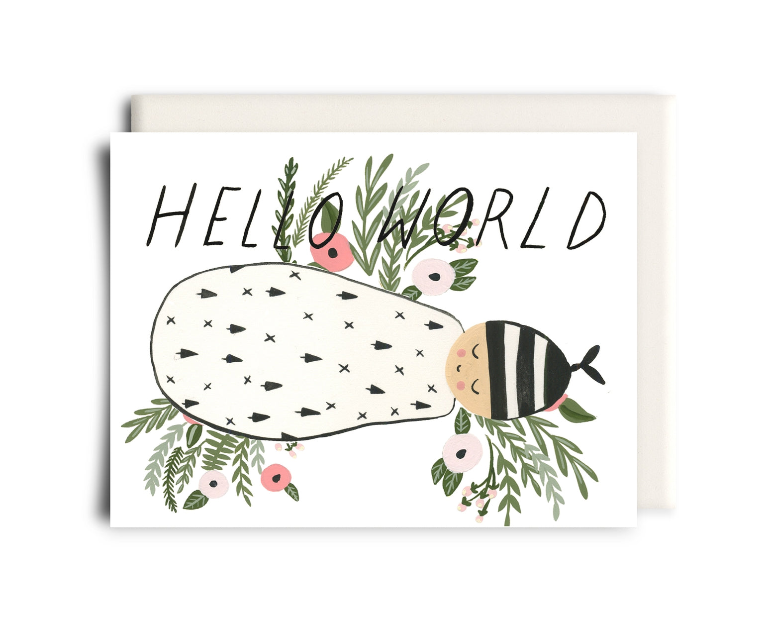 Inkwell Cards | Hello World New Baby Card