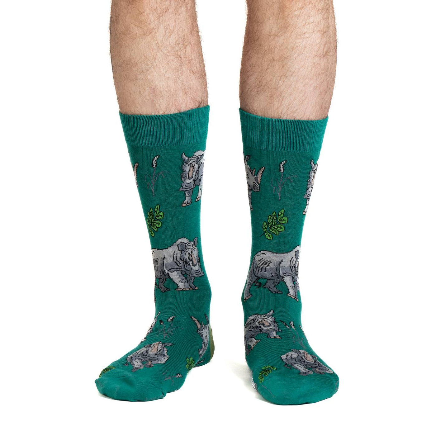 Good Luck Sock | Men's Crew | Rhinoceroses