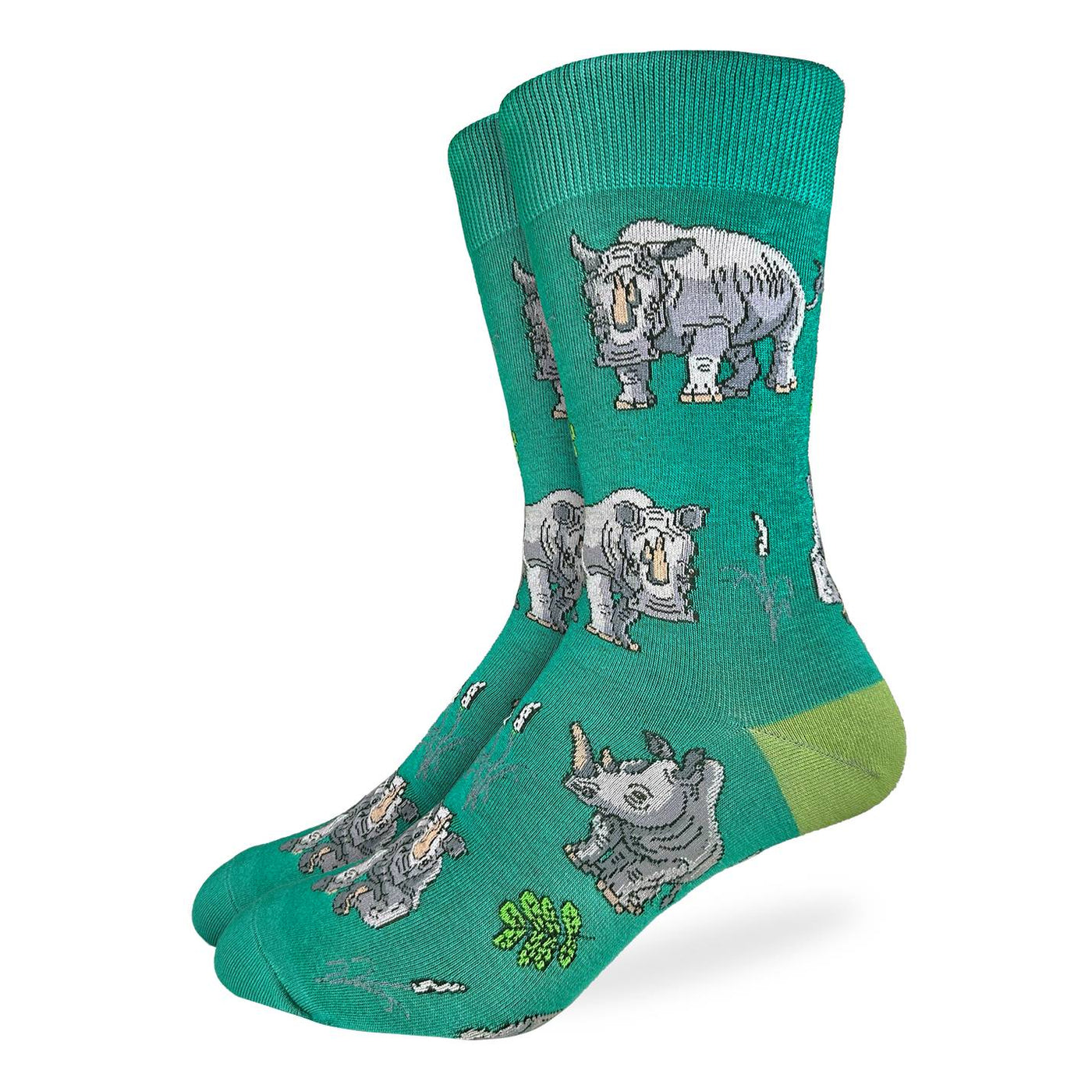 Good Luck Sock | Men's Crew | Rhinoceroses
