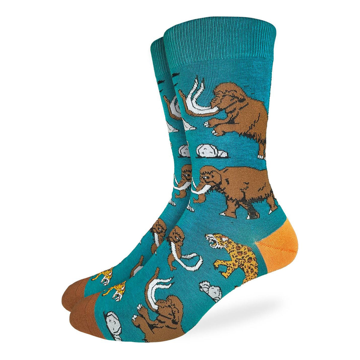 Good Luck Sock | Men's Crew | Mammoth and Saber Tooth Tiger