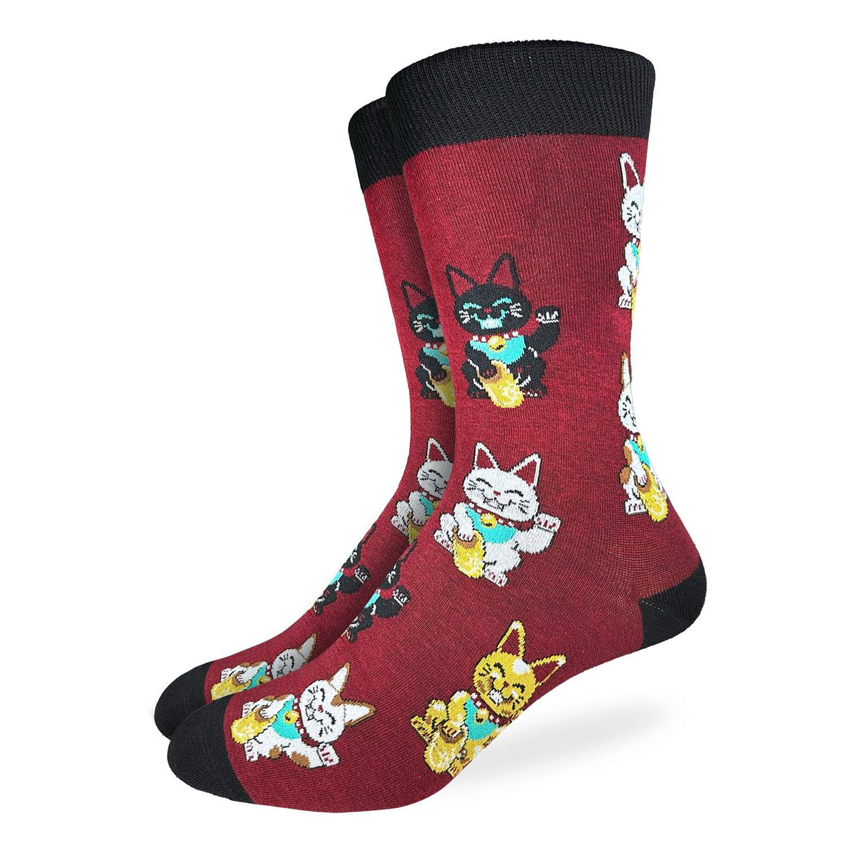 Good Luck Sock | Men's Crew | Lucky Waving Cat