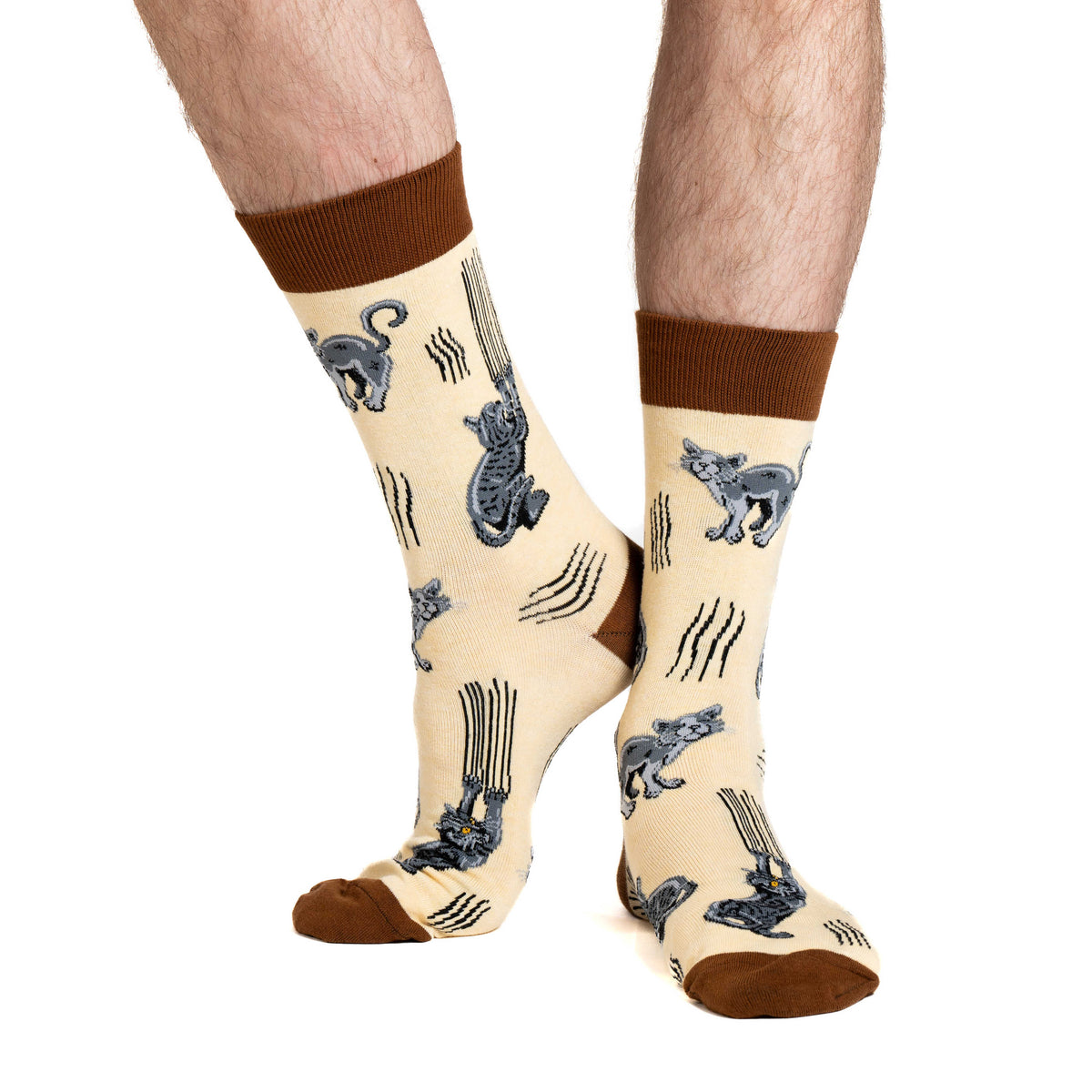 Good Luck Sock | Men's Crew | Scratchy Cats