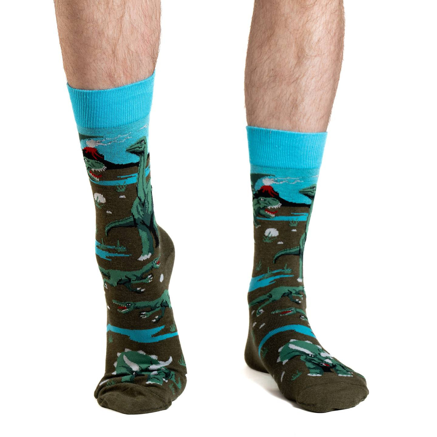 Good Luck Sock | Men's Crew | Dinosaur World