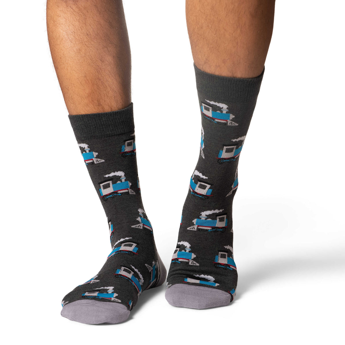 Good Luck Sock | Men's Crew | Train Locomotive