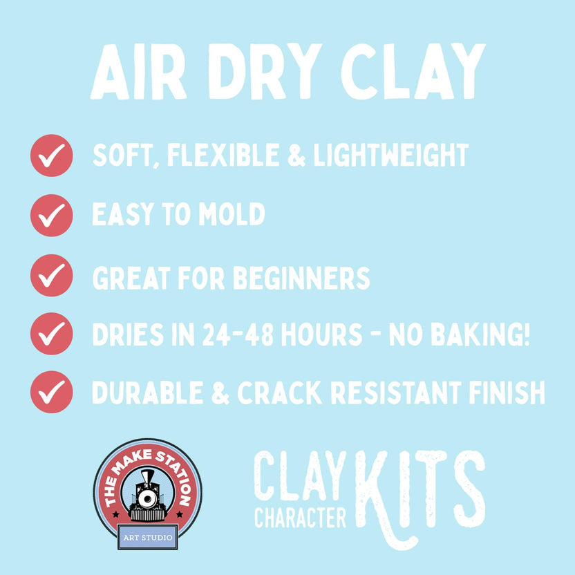 The Make Station | Buttercup the Bunny Air Dry Clay Kit