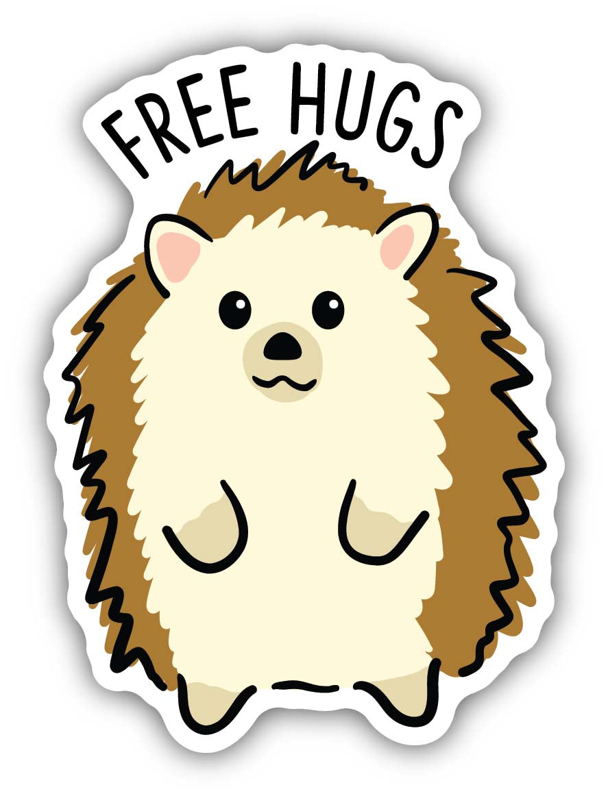 Free Hugs Hedgehog Sticker