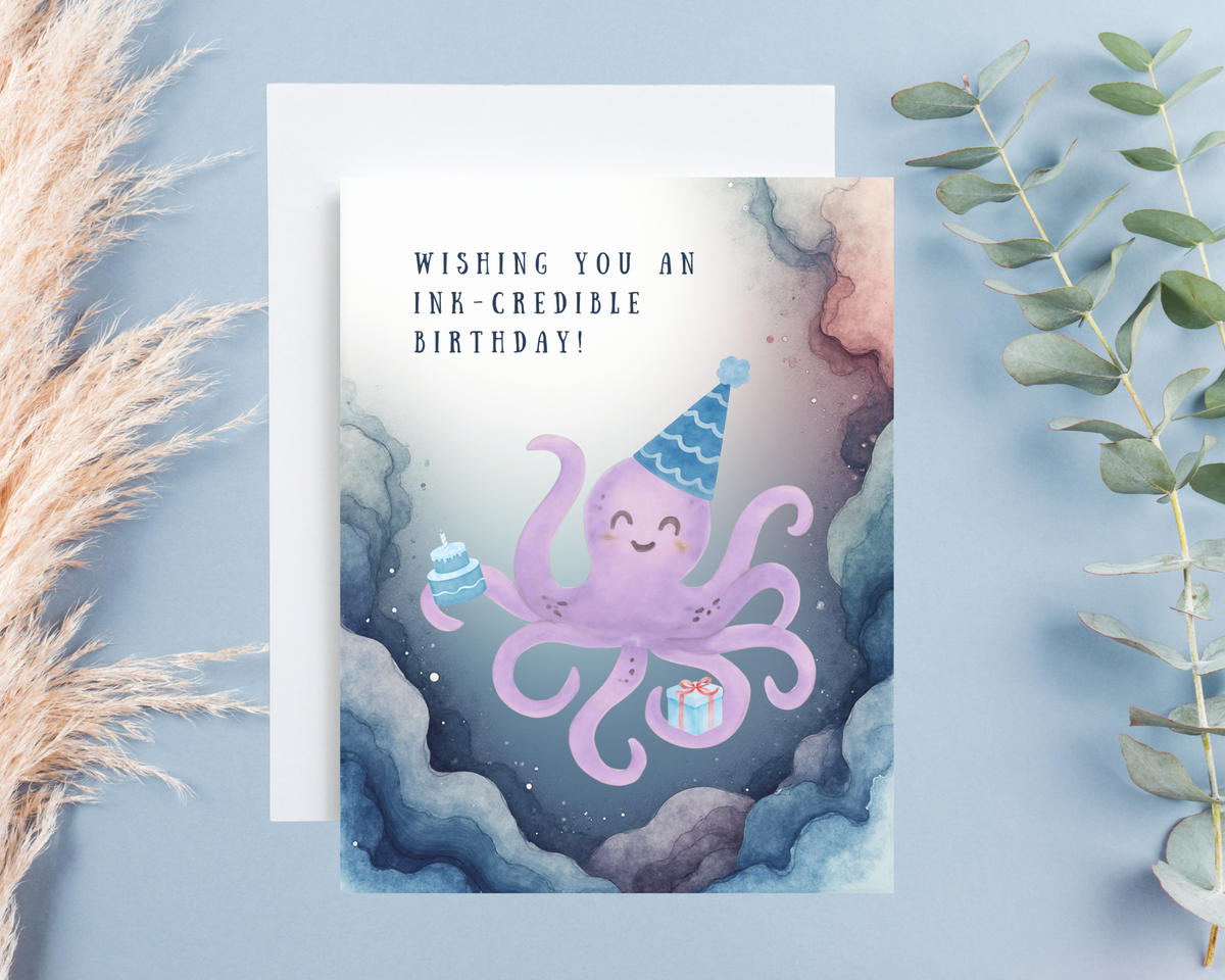 Free & Inked | Wishing You An Ink-Credible Birthday Card