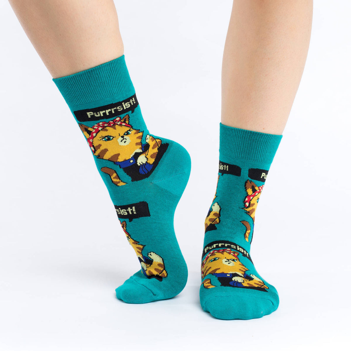 Good Luck Socks | Women's Crew | Purrsist Cat
