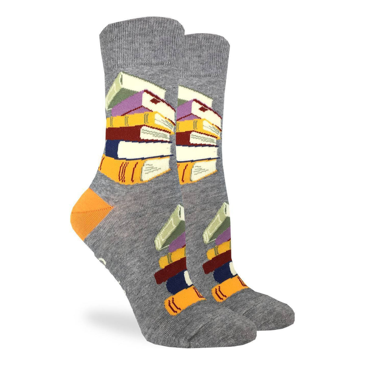 Good Luck Sock | Women's Crew | Stack of Books