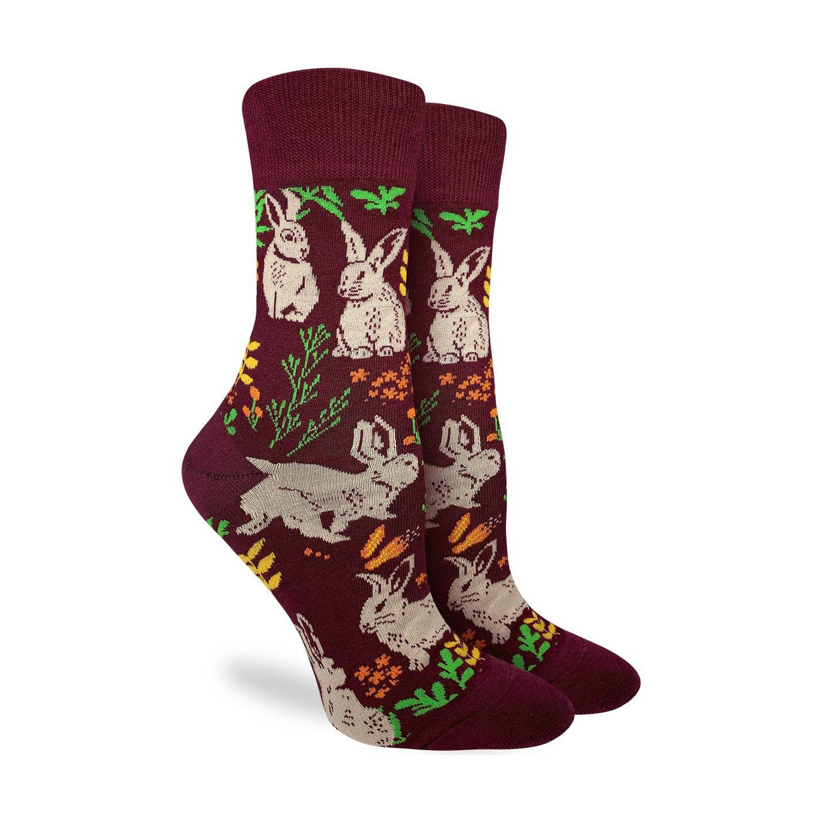 Good Luck Sock | Women's Crew | Woodland Bunnies