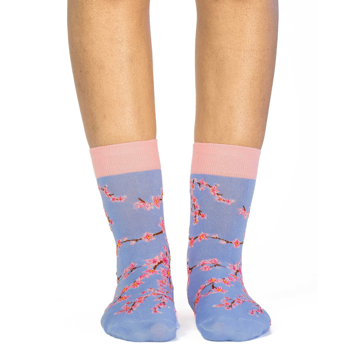 Good Luck Sock | Women's Crew | Cherry Blossoms