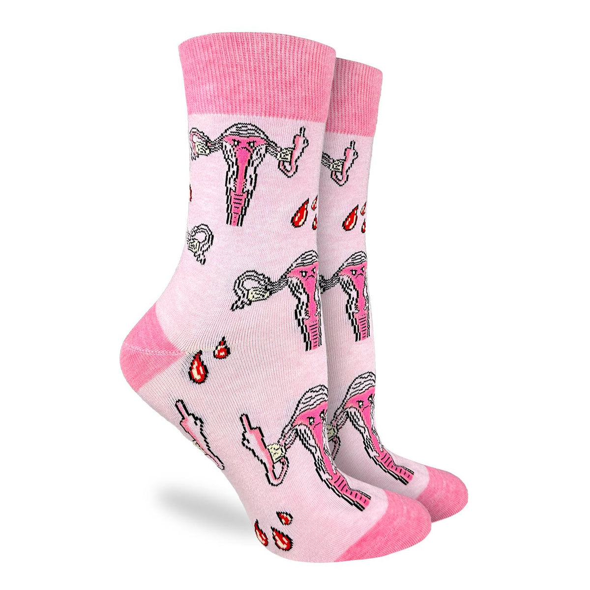 Good Luck Sock | Women's Crew | F@*% Off Uteruses