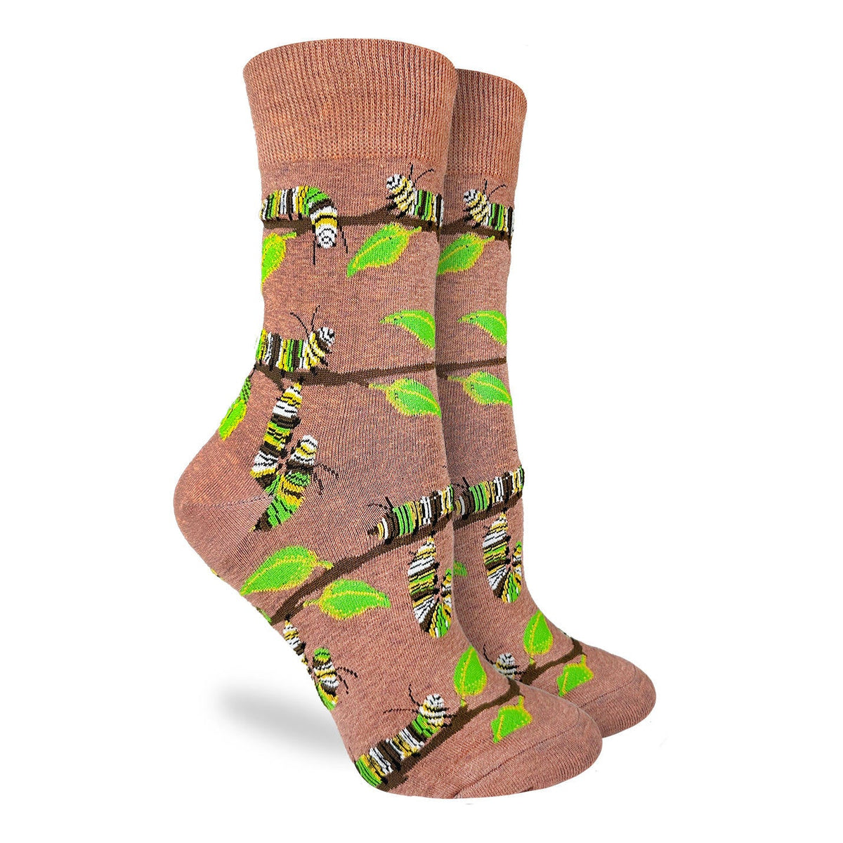 Good Luck Sock | Women's Crew | Monarch Caterpillar
