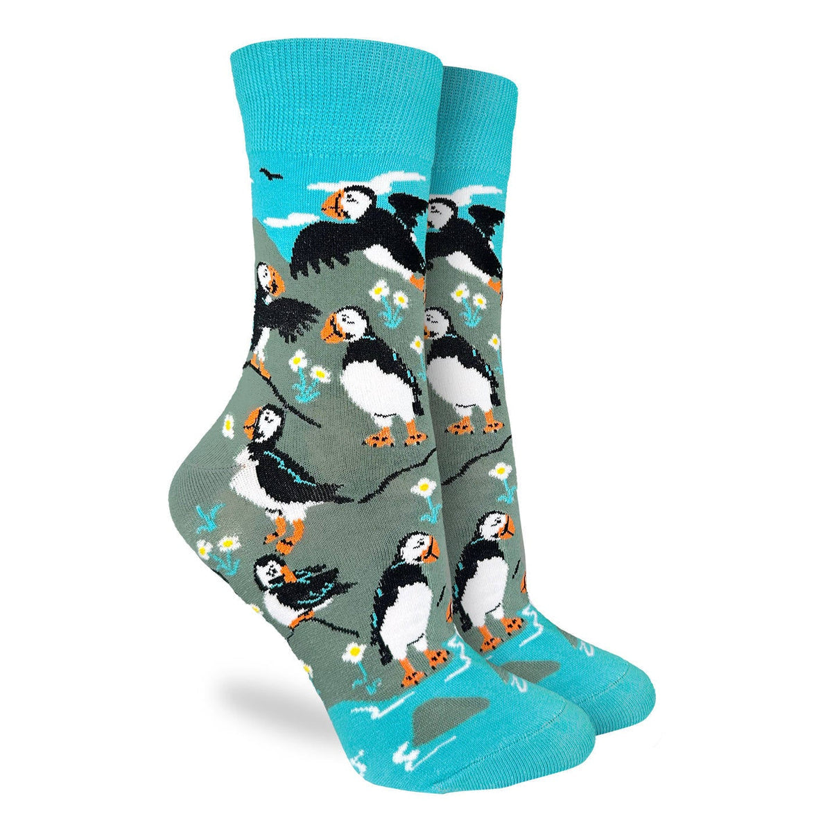 Good Luck Sock | Women's Crew | Puffins
