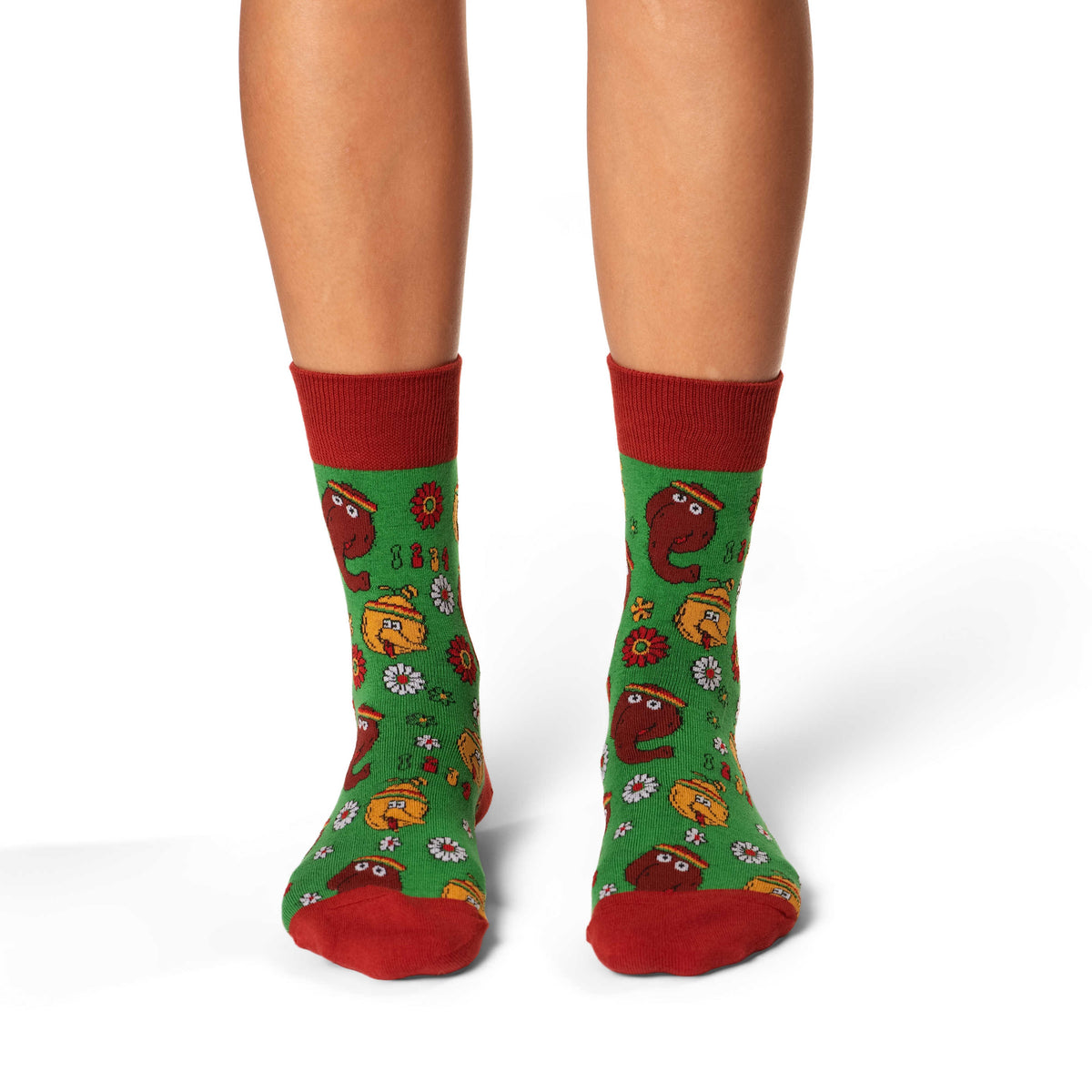 Good Luck Sock | Women's Crew | Sesame Street,Big Bird & Snuffleupagus