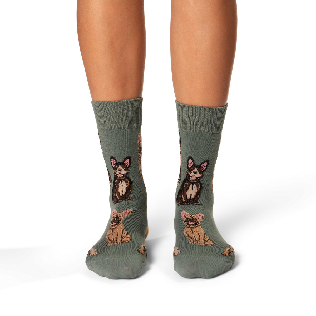 Good Luck Sock | Women's Crew | Smiling French Bulldogs