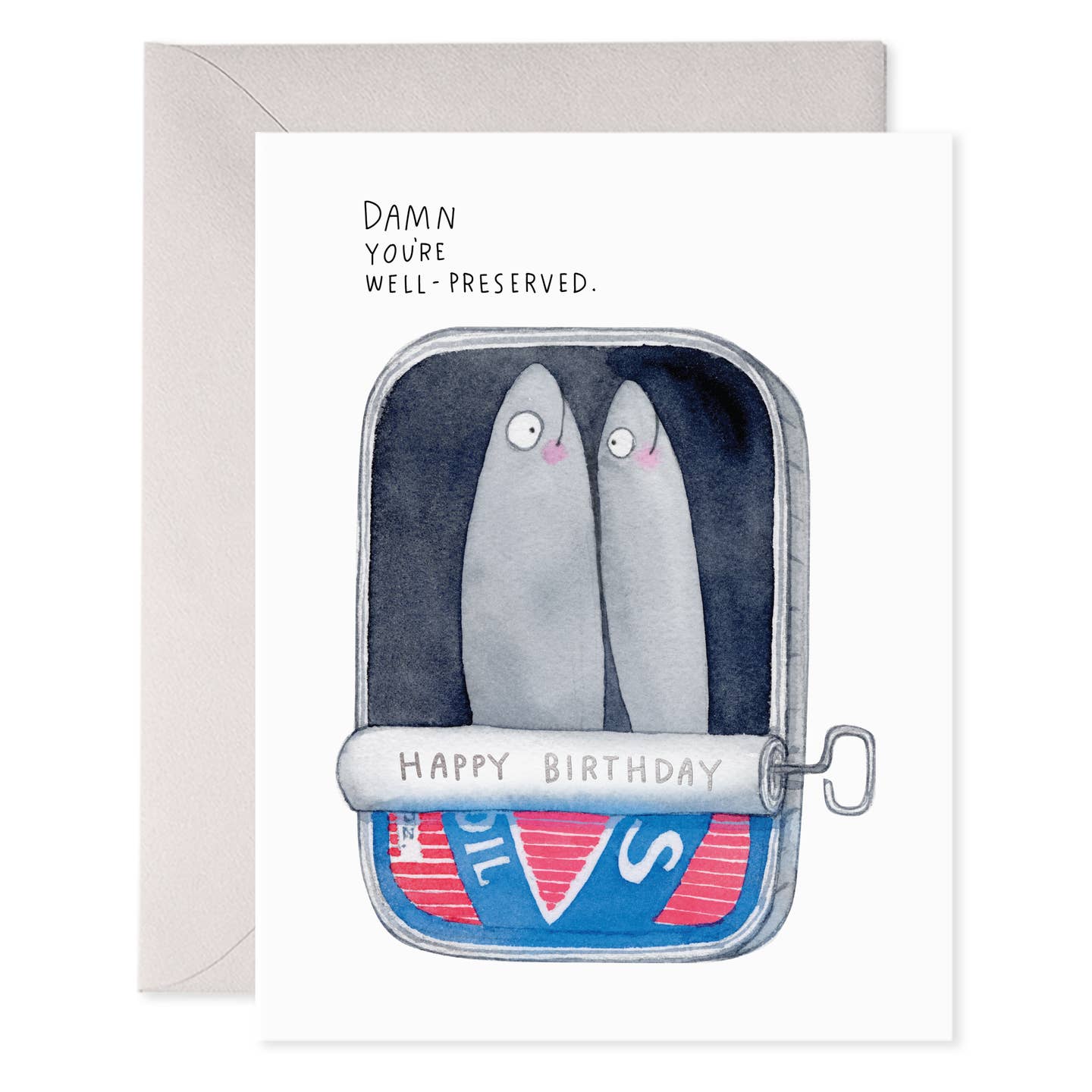 E. Frances | Sardines Birthday Card