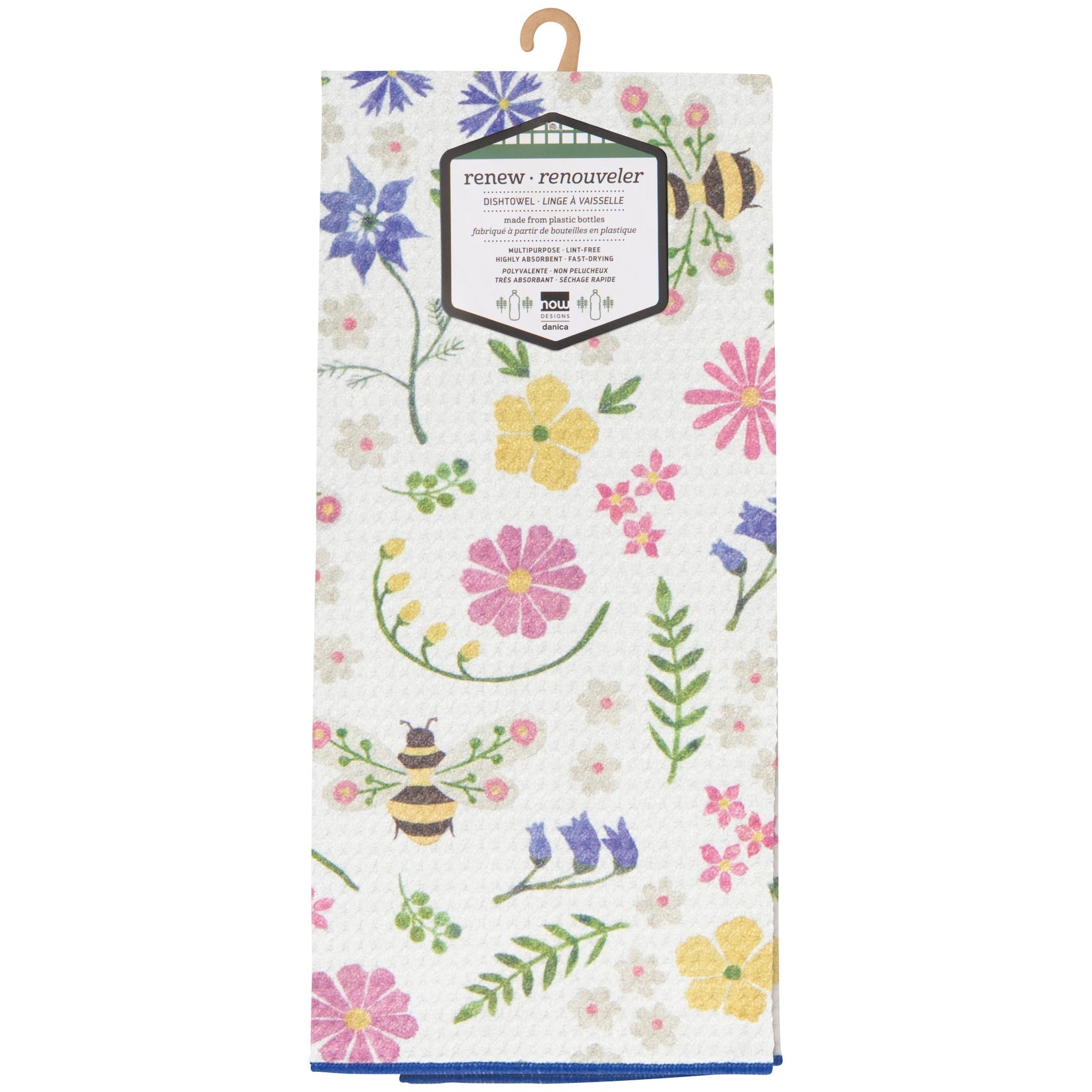 Now Designs | Bee Garden Recycled Microfibre Dish Towel