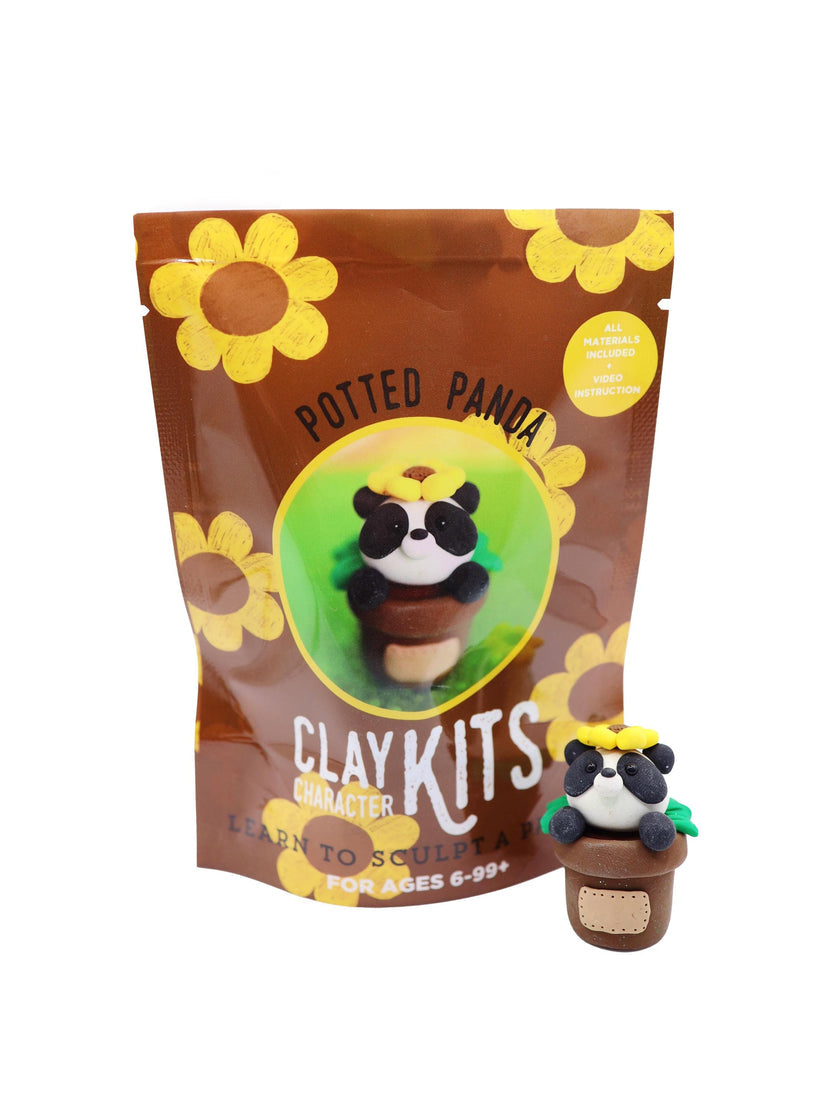 The Make Station | Potted Panda Polymer Clay Kit