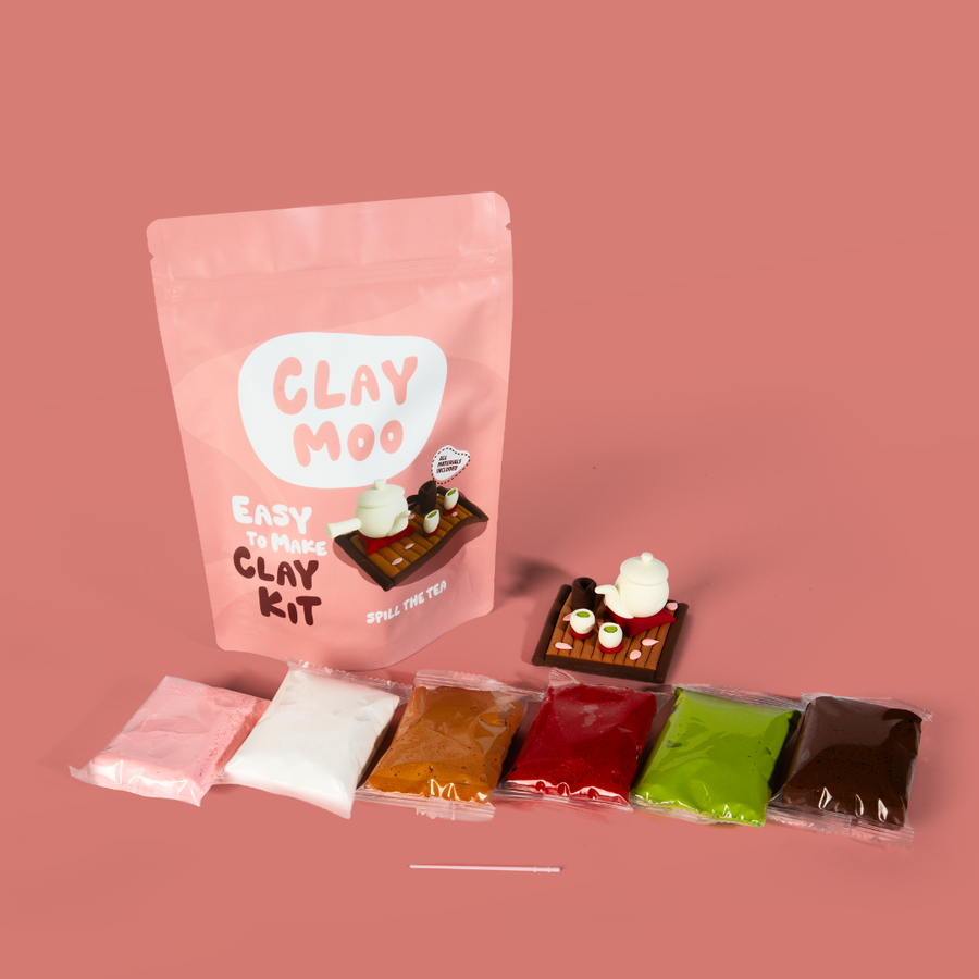 Claymoo | Spill The Tea Air Dry Clay Kit
