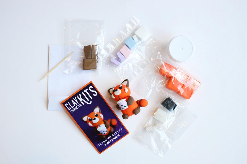 The Make Station | Ruby the Red Panda Polymer Clay Kit