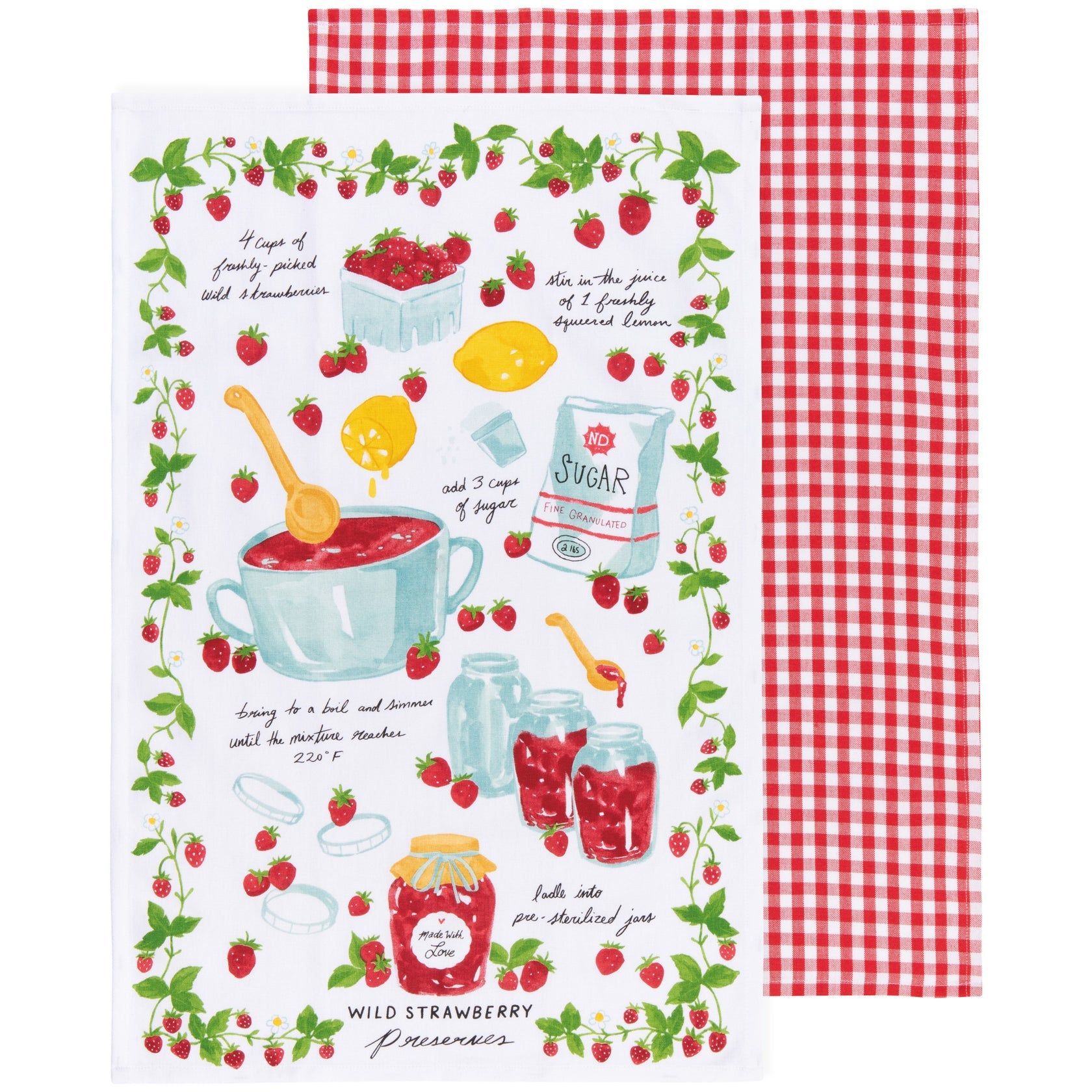 Now Designs | Jam Recipe Dish Towels - Set of 2