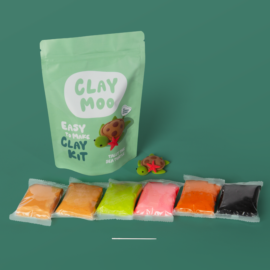 Claymoo | Tally the Sea Turtle Air Dry Clay Kit