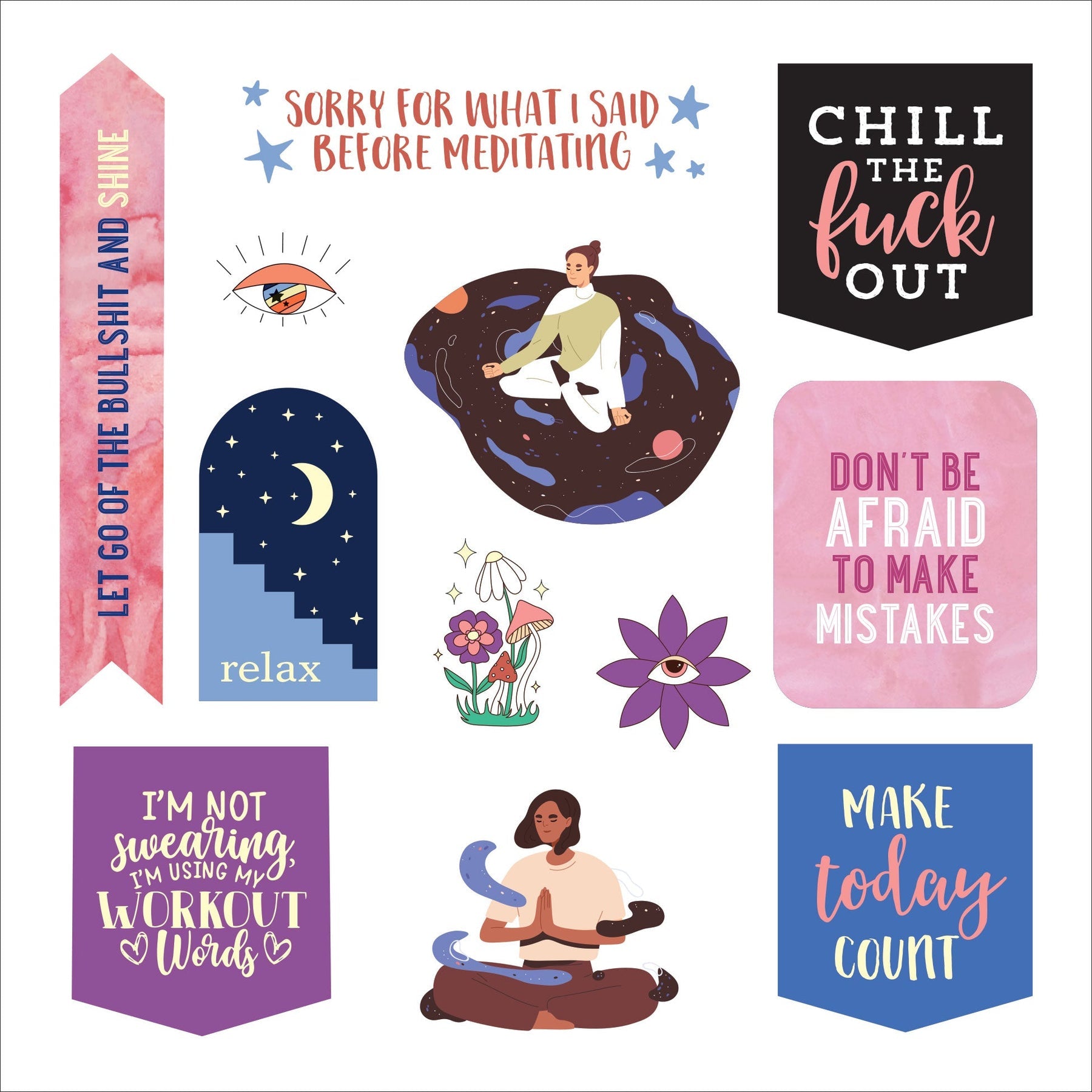 Peter Pauper Press | Inner F*cking Peace Sticker Book